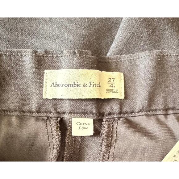 Abercrombie & Fitch Curve Love A&F Sloane Tailored Wide Leg Pant in Black sz, 27 - Picture 5 of 9